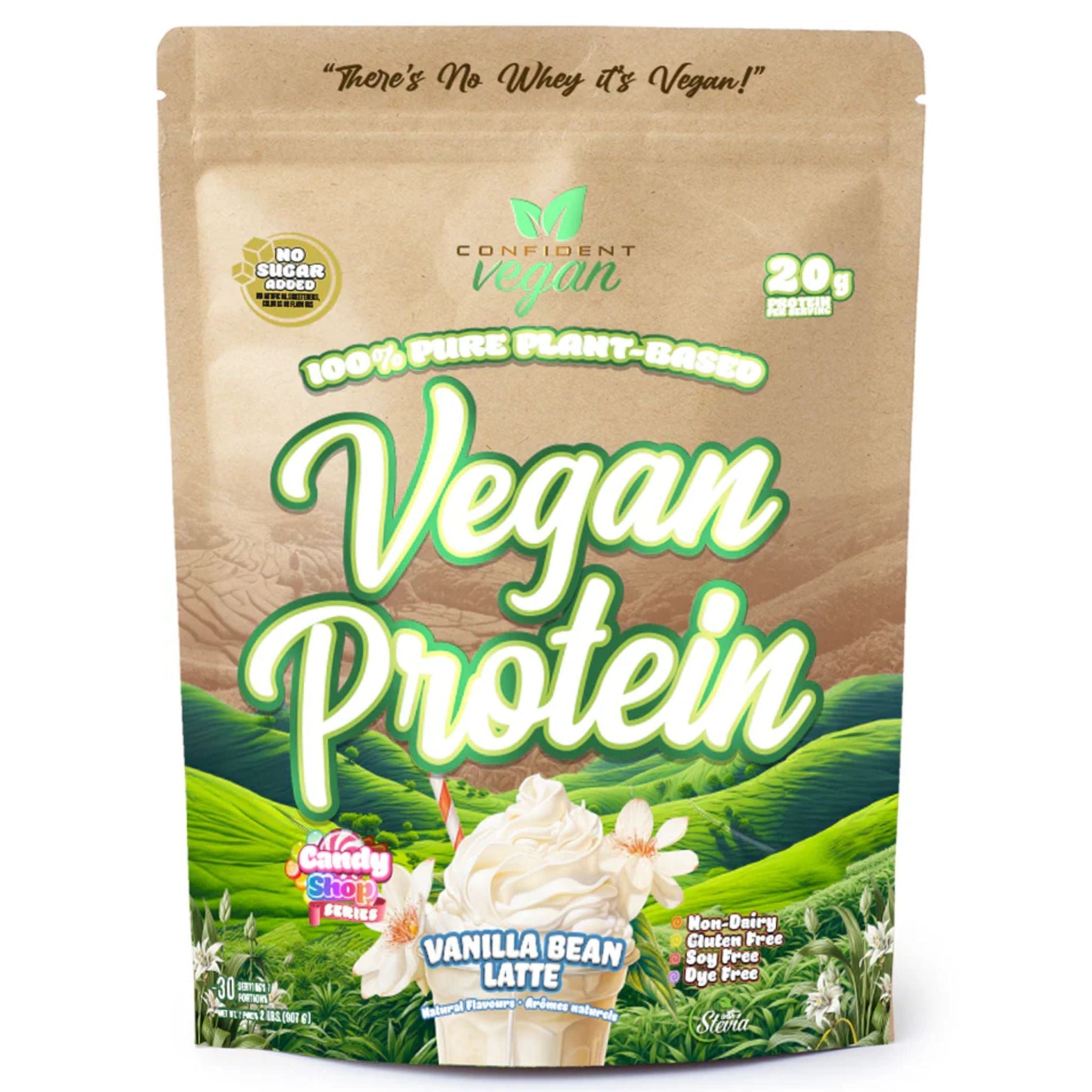 Confident Vegan Protein Vanilla Bean Latte 907g