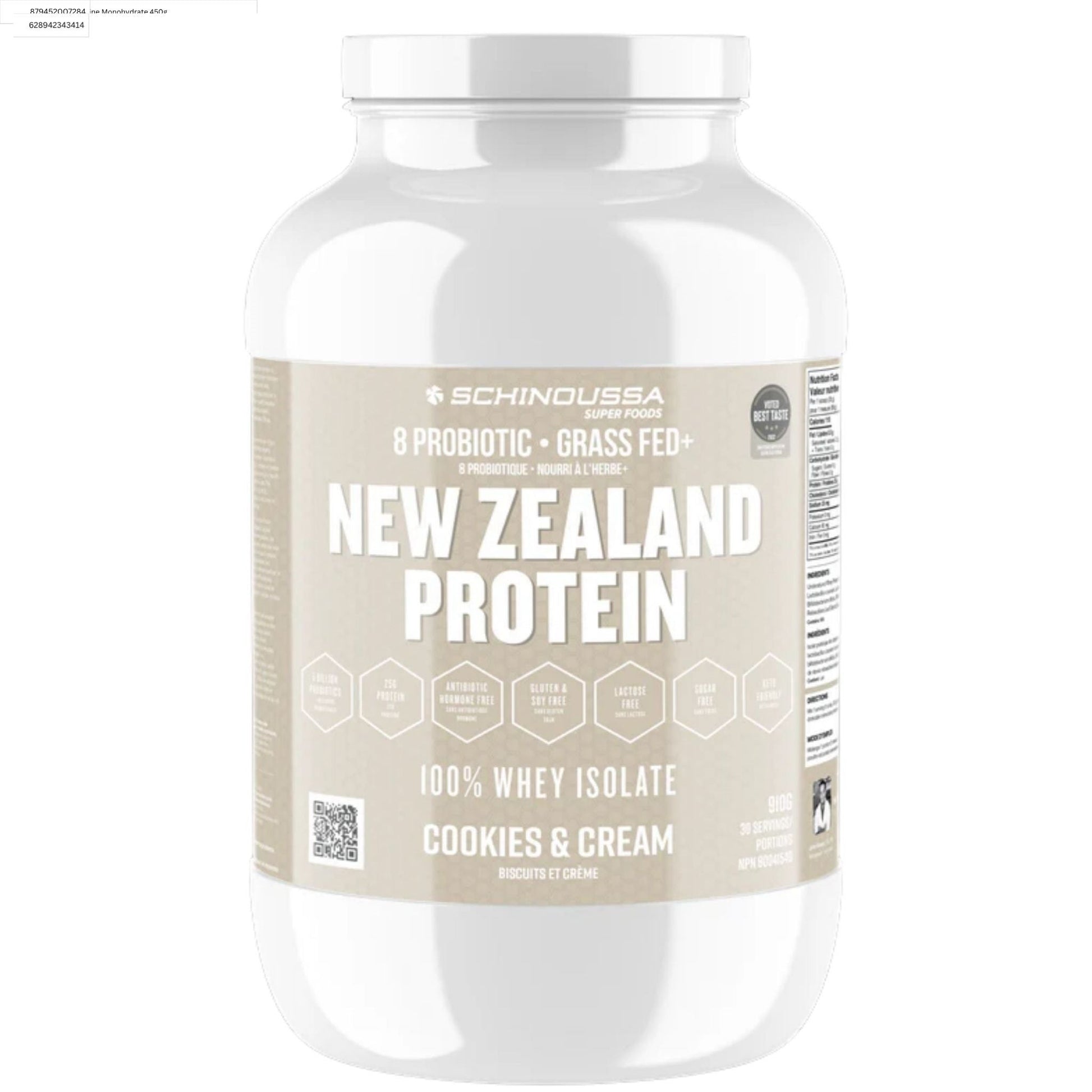 Schinoussa New Zealand Whey Isolate Cookies & Cream 910g