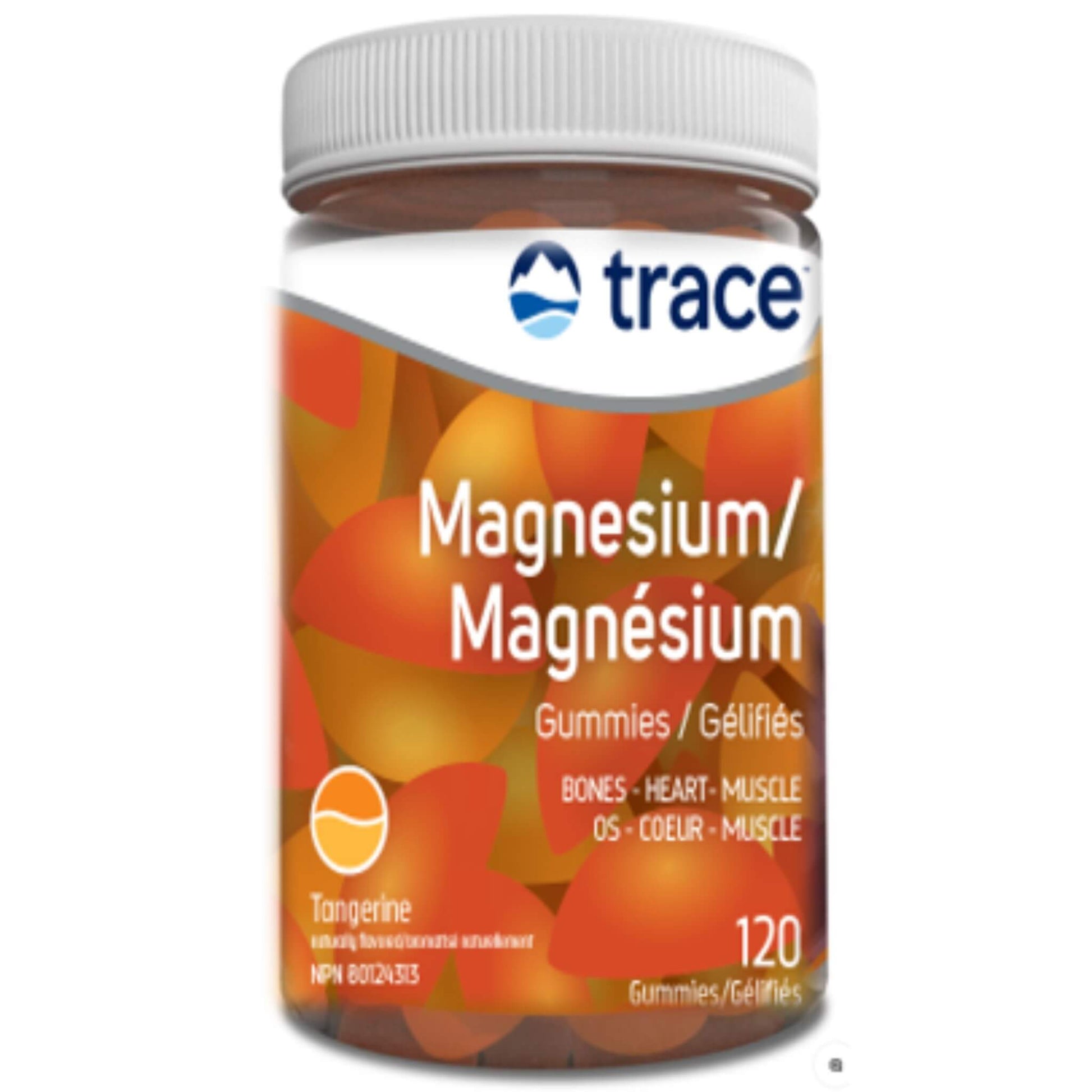 Trace Min Research Magnesium Tangerine 120 Gummies - Supports Anti-Stress, Relaxing, Heart, Muscles, Cell Integrity, Immunity, Bones, And Nerves, Delicious Source Of Magnesium, Organic Natural Tangerine Flavor
