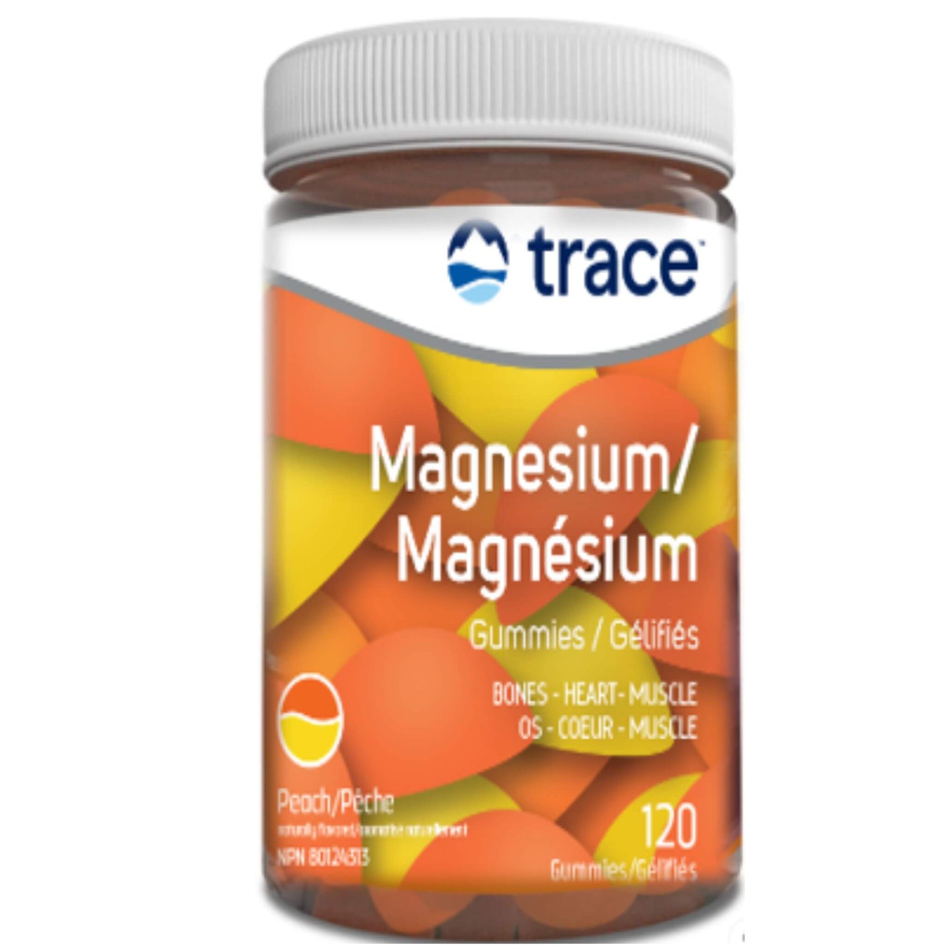 Trace Min Research Magnesium Peach 120 Gummies - Promotes Muscle Relaxation And Bone Health, Provide Relief From Stress, Supports Energy Production, Improves Sleep Quality