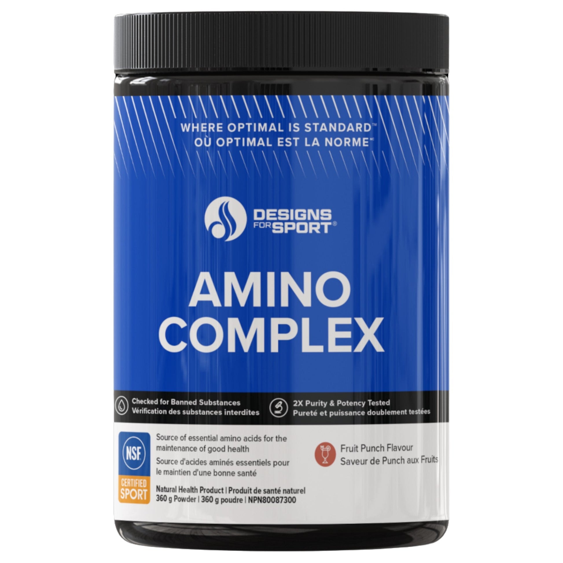 Designs for Sport Amino Complex Fruit Punch 360 Grams