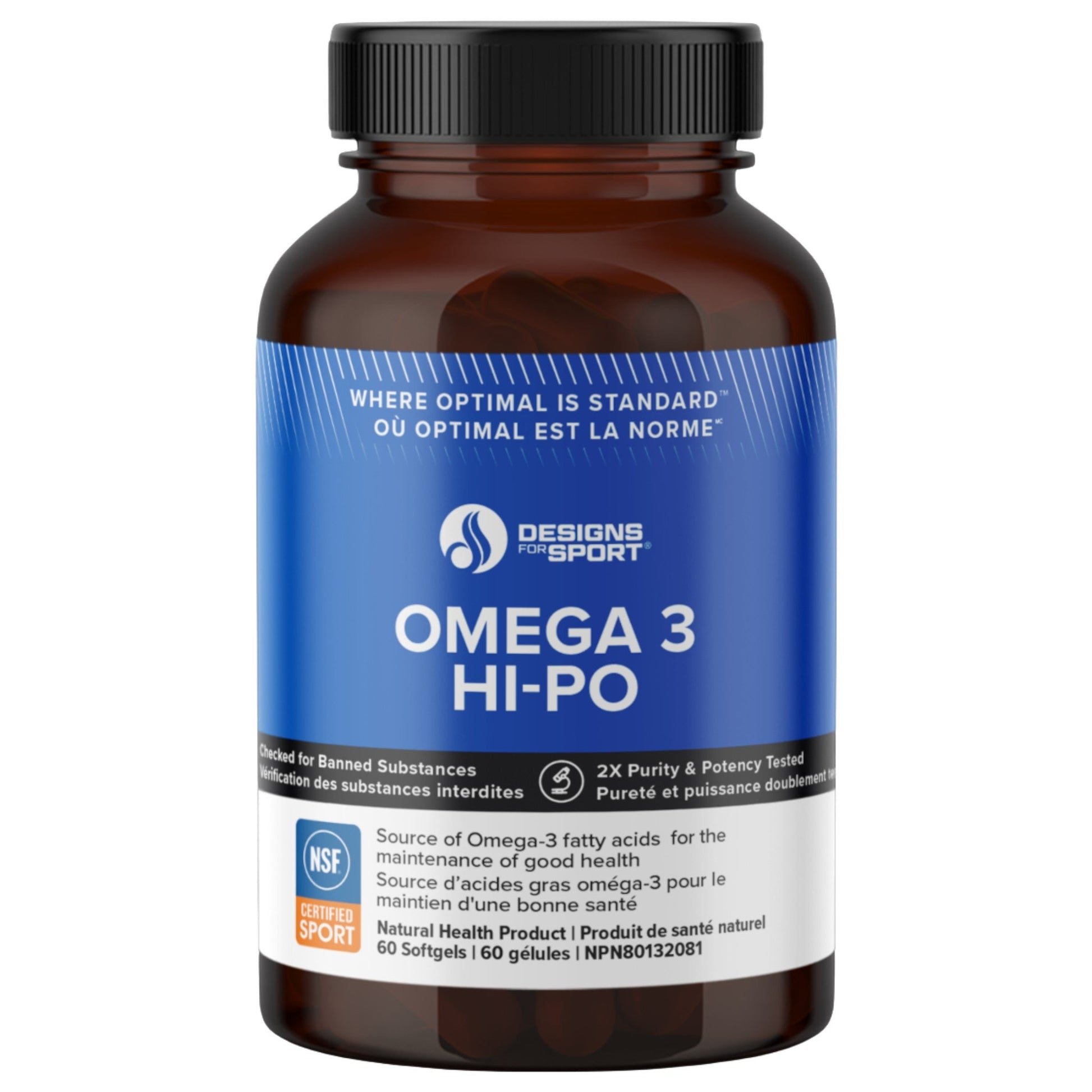 Designs for Sport Omega 3 Hi-Po 60 Softgels