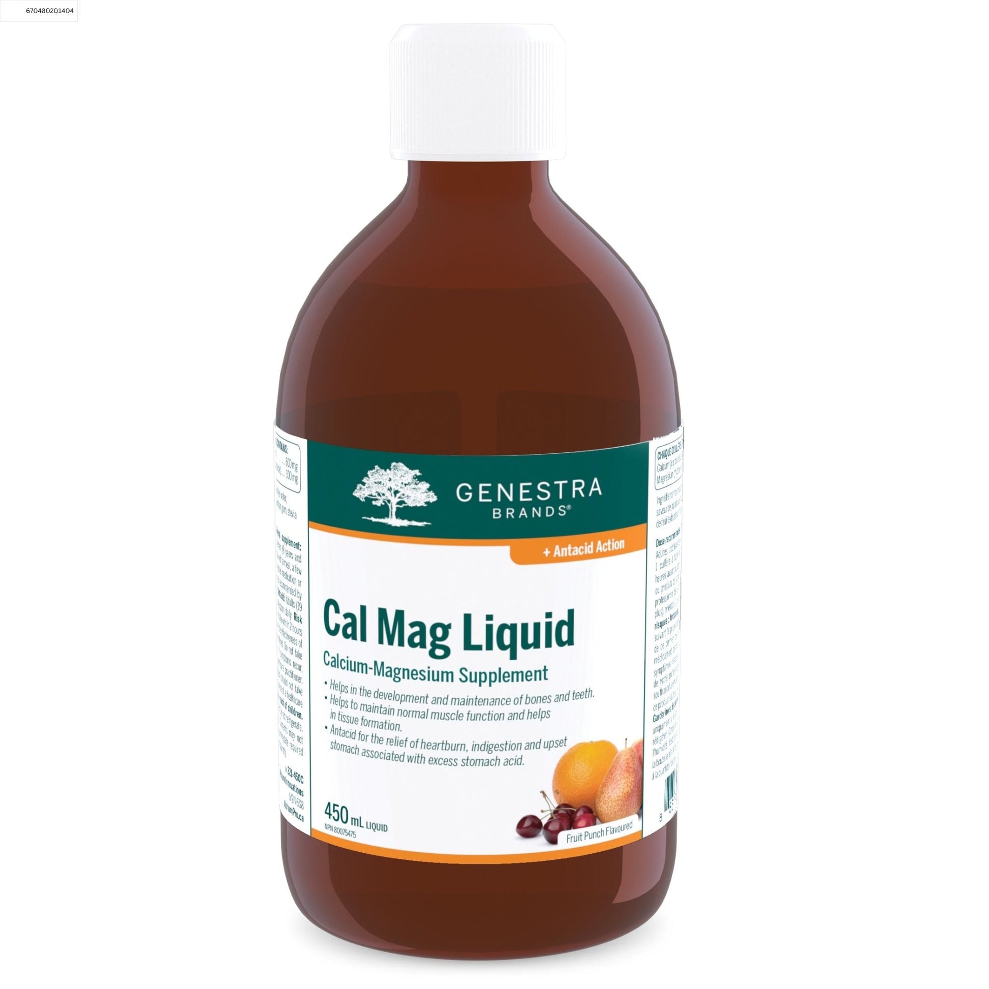 Genestra Cal Mag Liquid 2, Fruit Punch 450ml