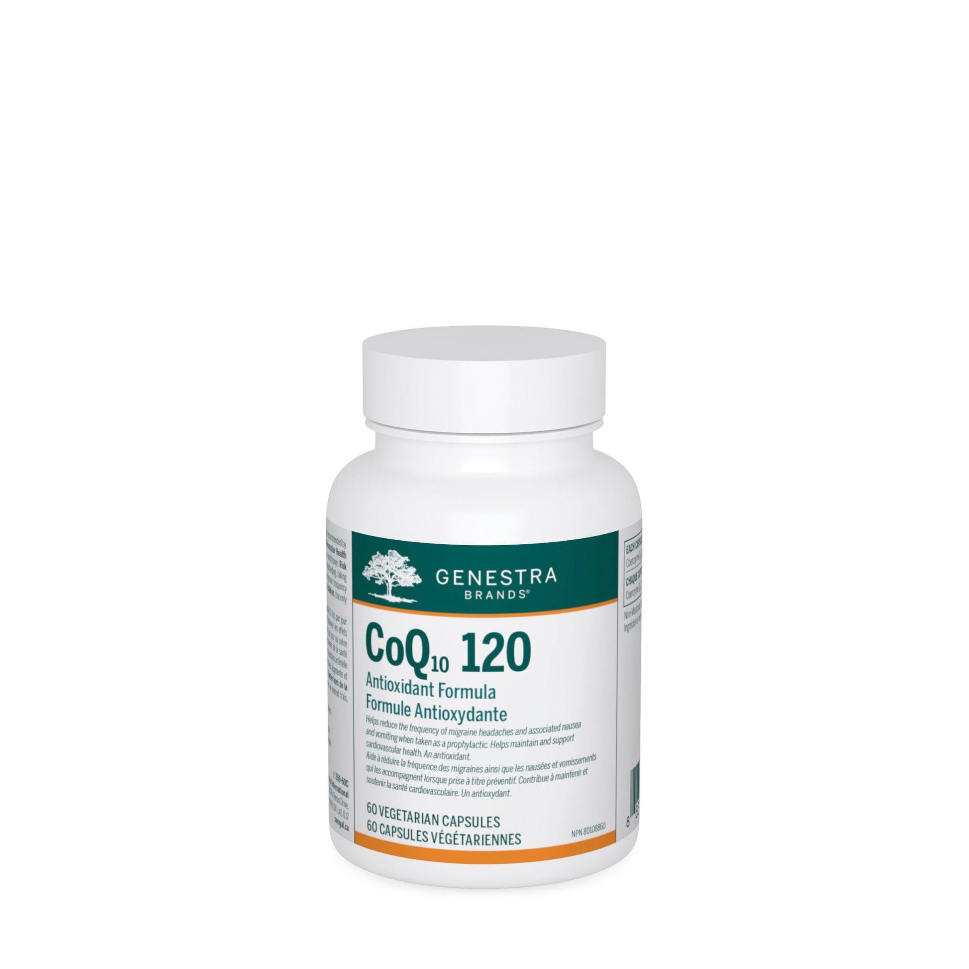 Genestra CoQ10 120mg 60 Capsules - Helps To Maintain And Aid Cardiovascular Health, Antioxidant For Maintenance Of Good Health, Support Cardiovascular Health, Reduce Frequency Of Migraine Headaches
