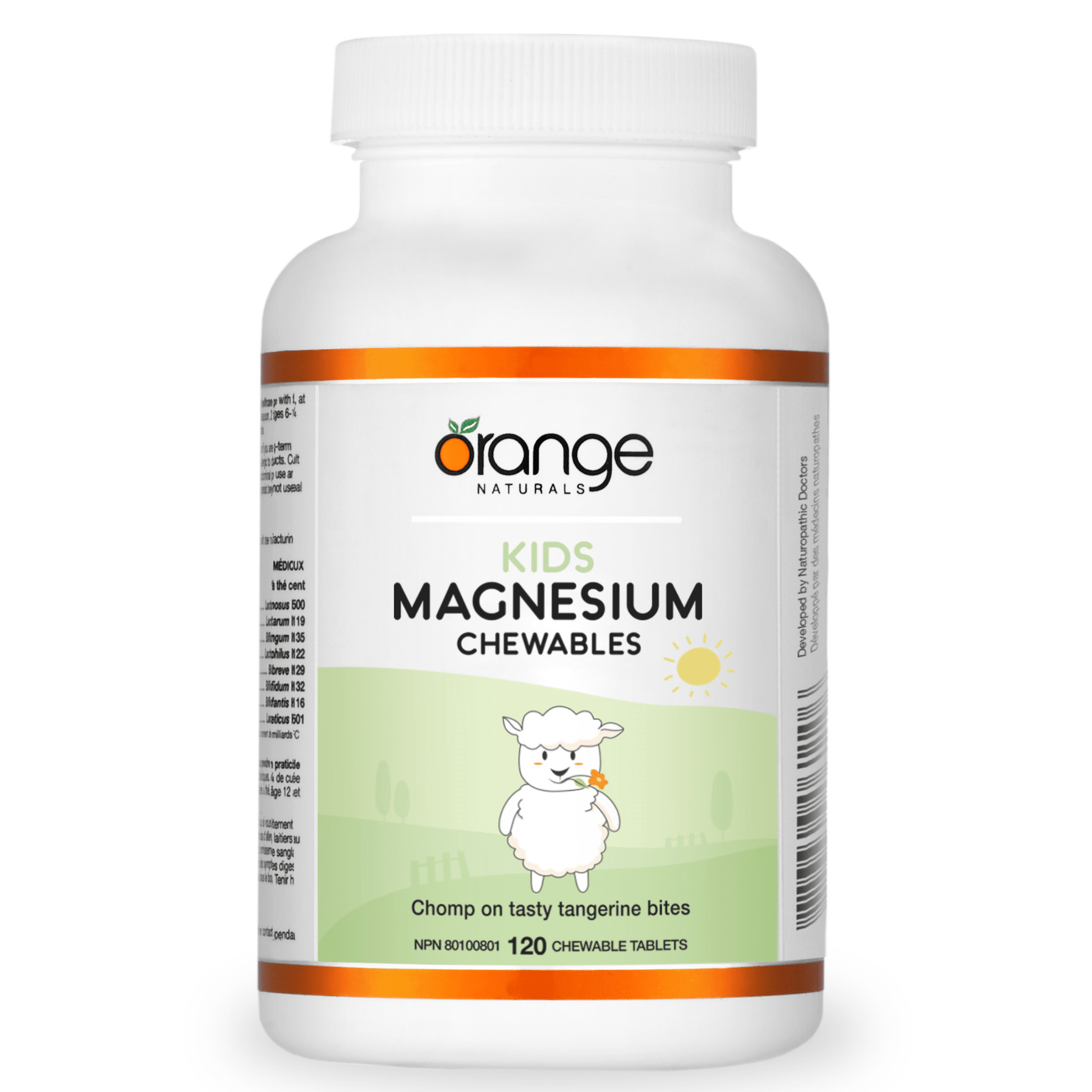 Orange Naturals Kids Magnesium Chewable Tangerine 120 Tablets