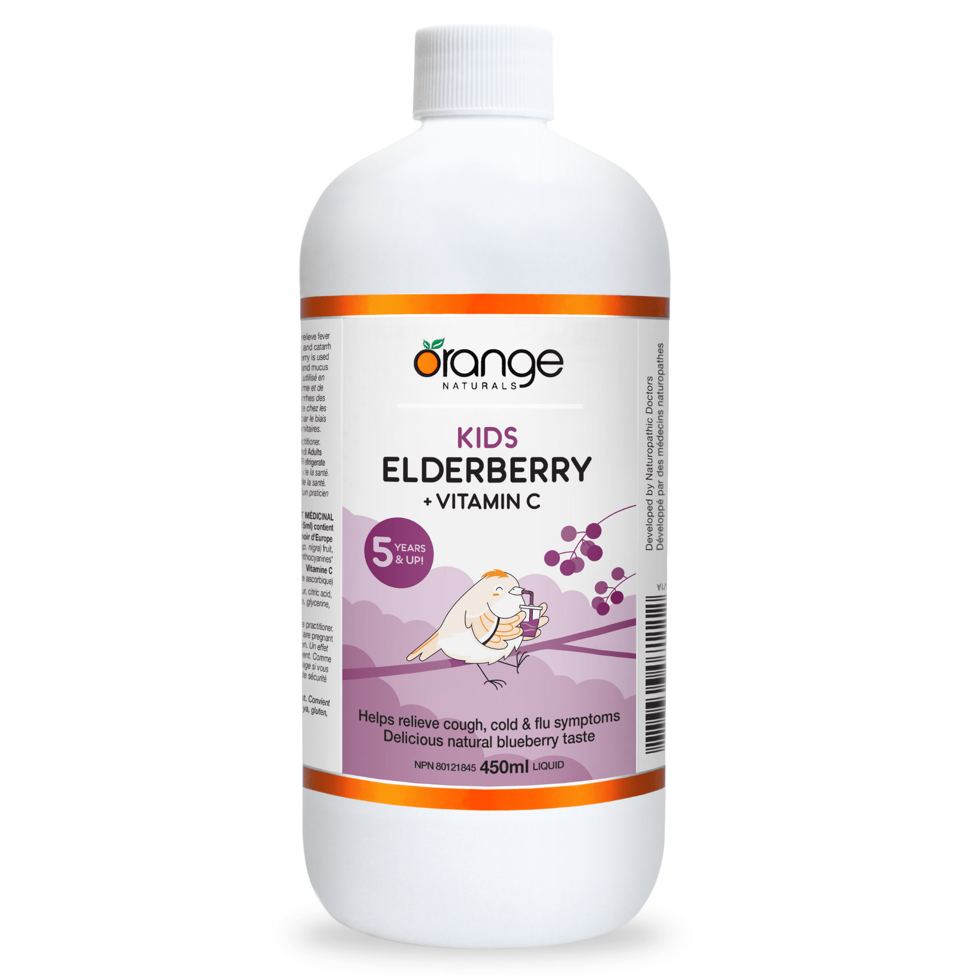 Orange Naturals Kids Elderberry Vitamin C, Blueberry 450ml