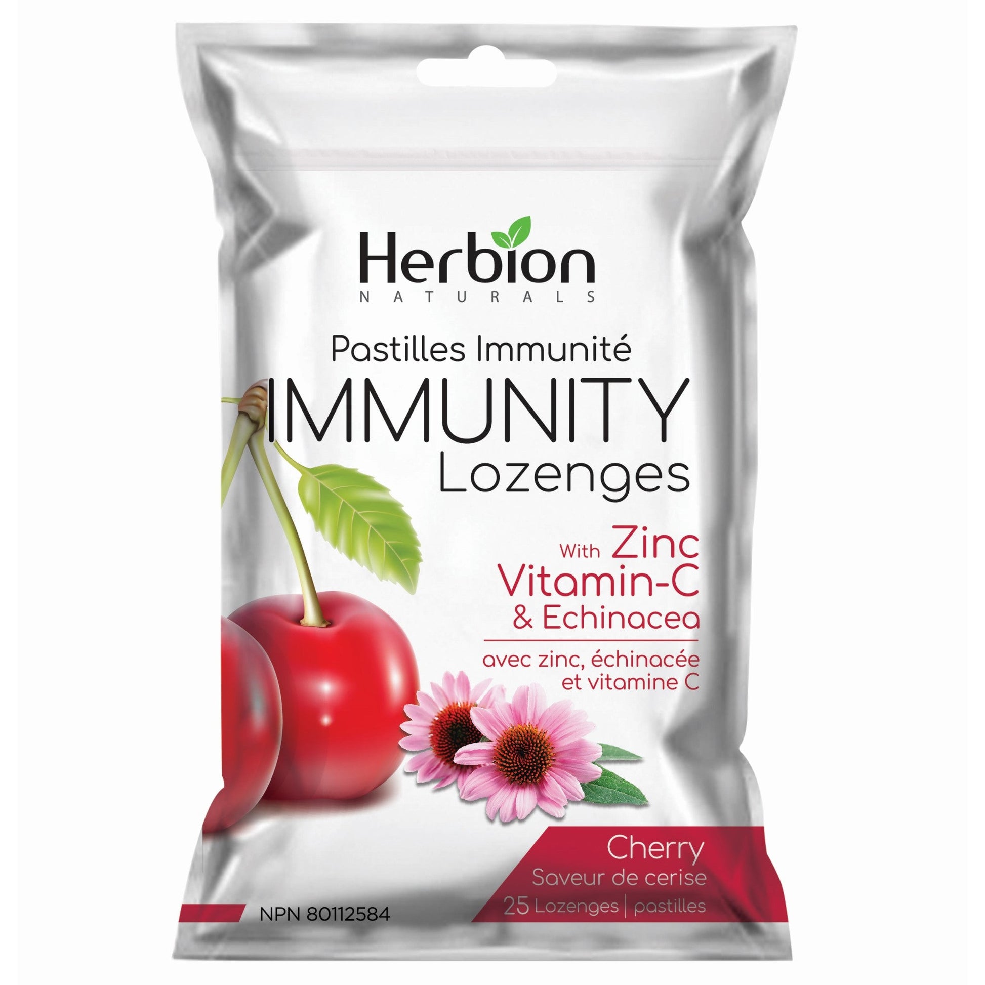 Herbion Immunity Lozenges Cherry 25 Lozenges - Helps Maintain And Support Immune System, Good Source Of Antioxidants, Taste Absolutely Incredible, Suitable For Adults And Children