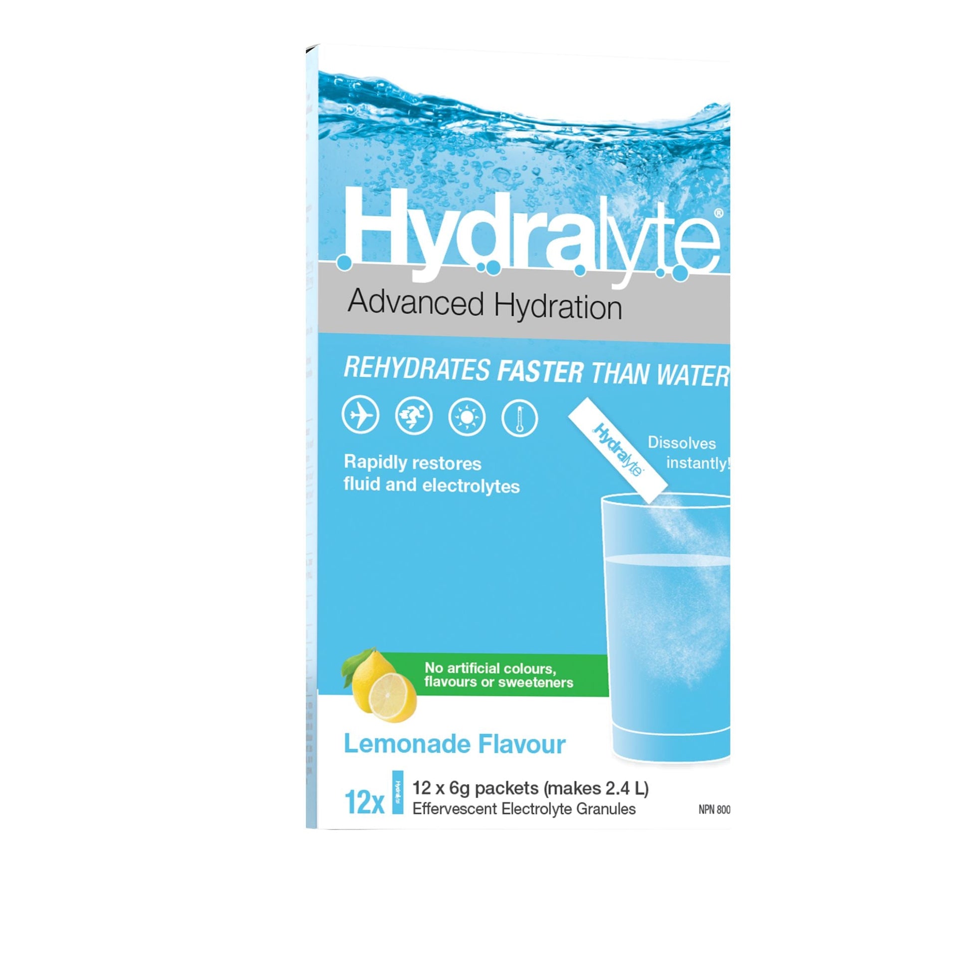 Hydralyte Electrolyte Lemonade 12 Packets