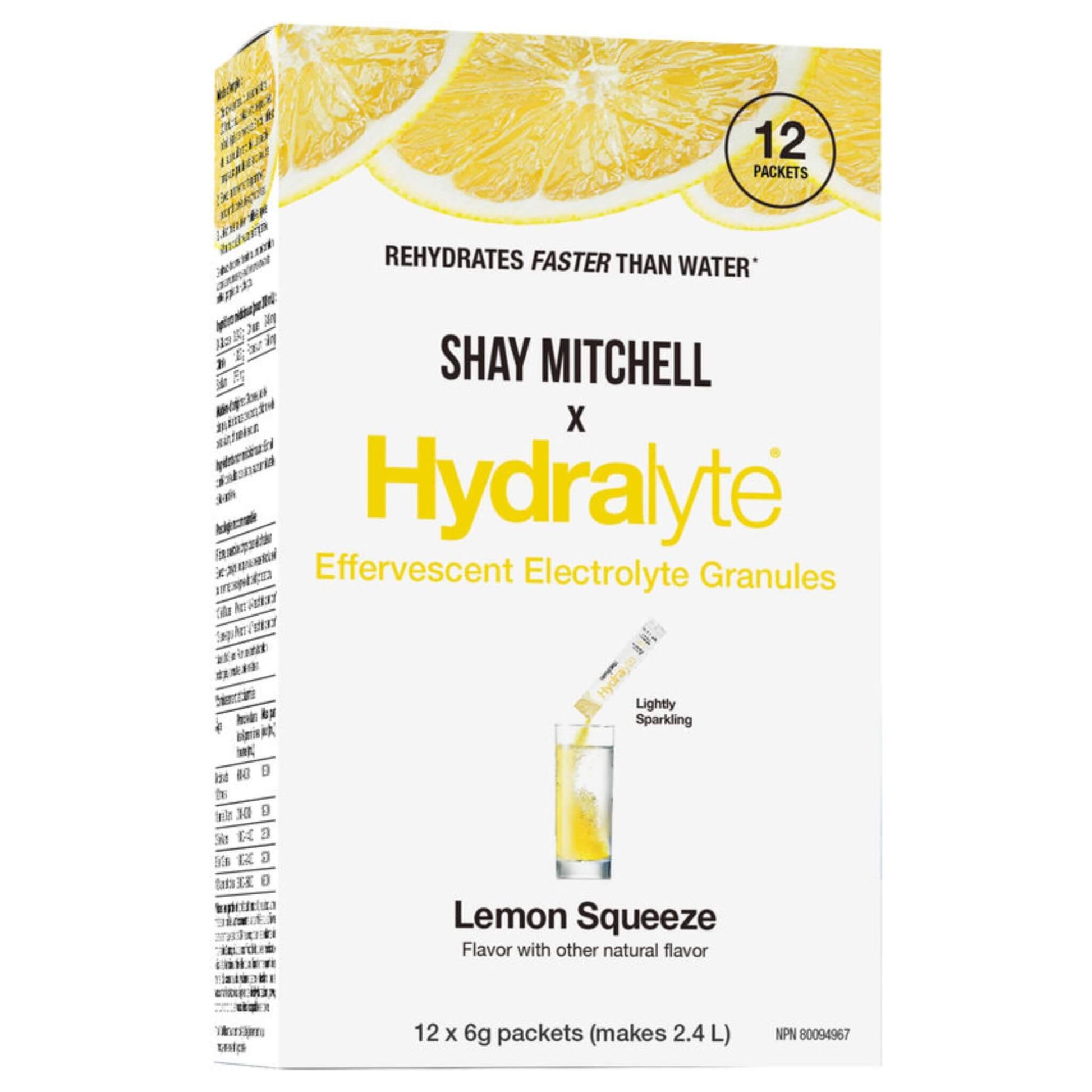 Hydralyte Electrolyte Granules Lemon Squeeze 12 Packets - Electrolyte Powders Are Designed To Help Manage Dehydration By Quickly Replenishing Lost Electrolytes, Instantly Dissolving Electrolytes, Easy To Carry