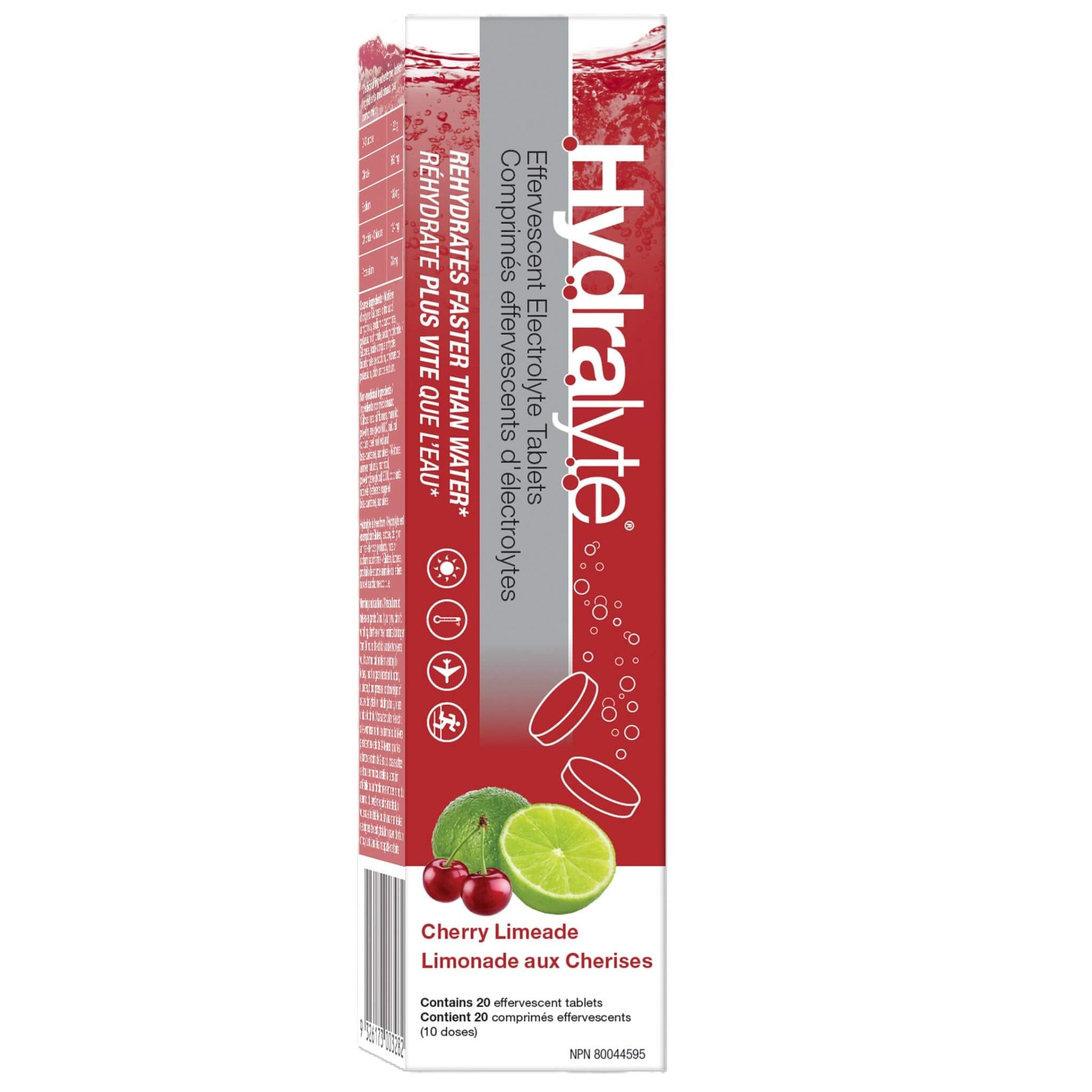 Hydralyte Effervescent Tablets Cherry Limade 20 Tablets - Low Sugar Electrolytes For Rapid Rehydration, Hydration On The Go, Helps In Post-Workout Recovery, Hydration For All Ages
