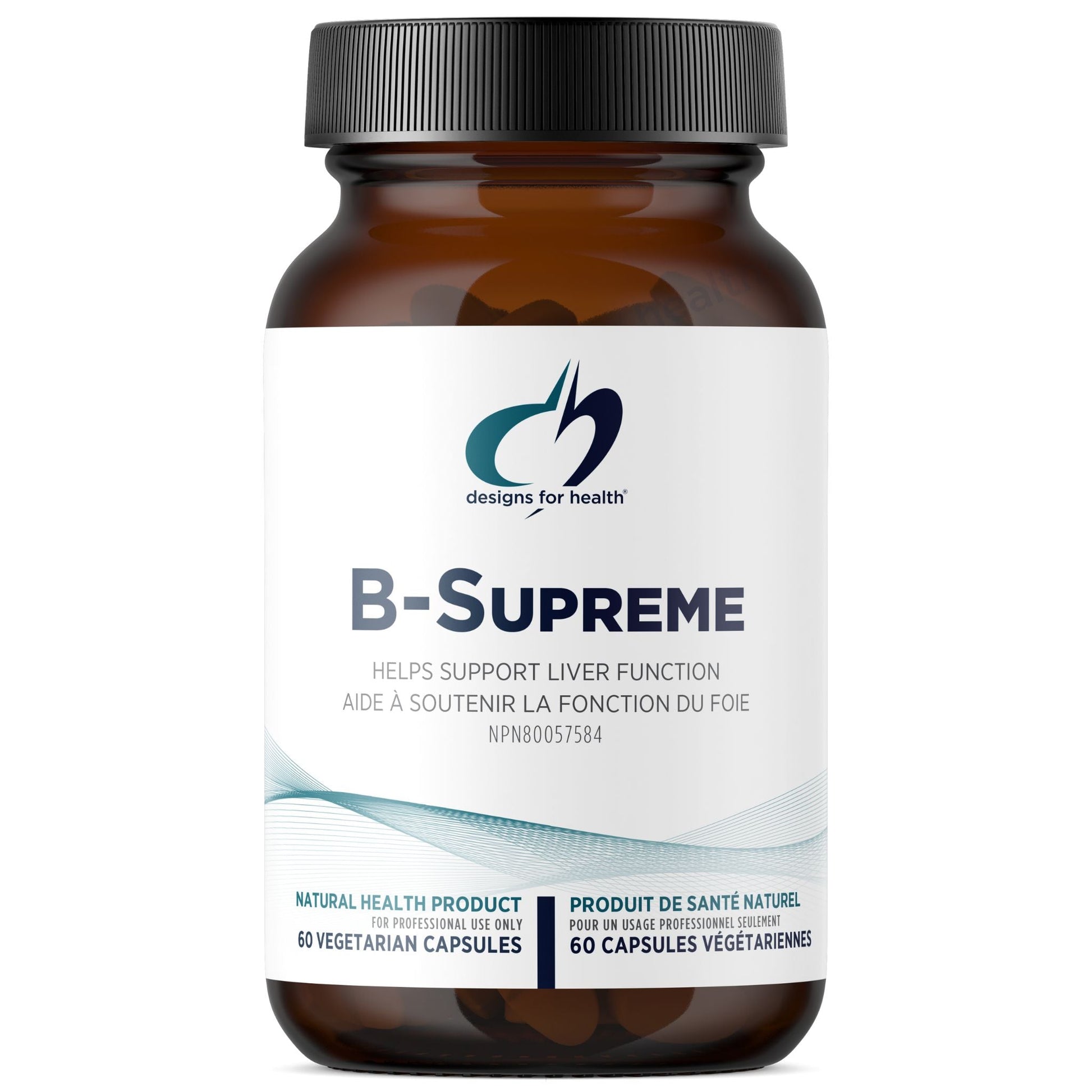 Designs for Health B-Supreme  60 Capsules - Bioactive Methylated B Complex Vitamins For Nervous System and Mood Health