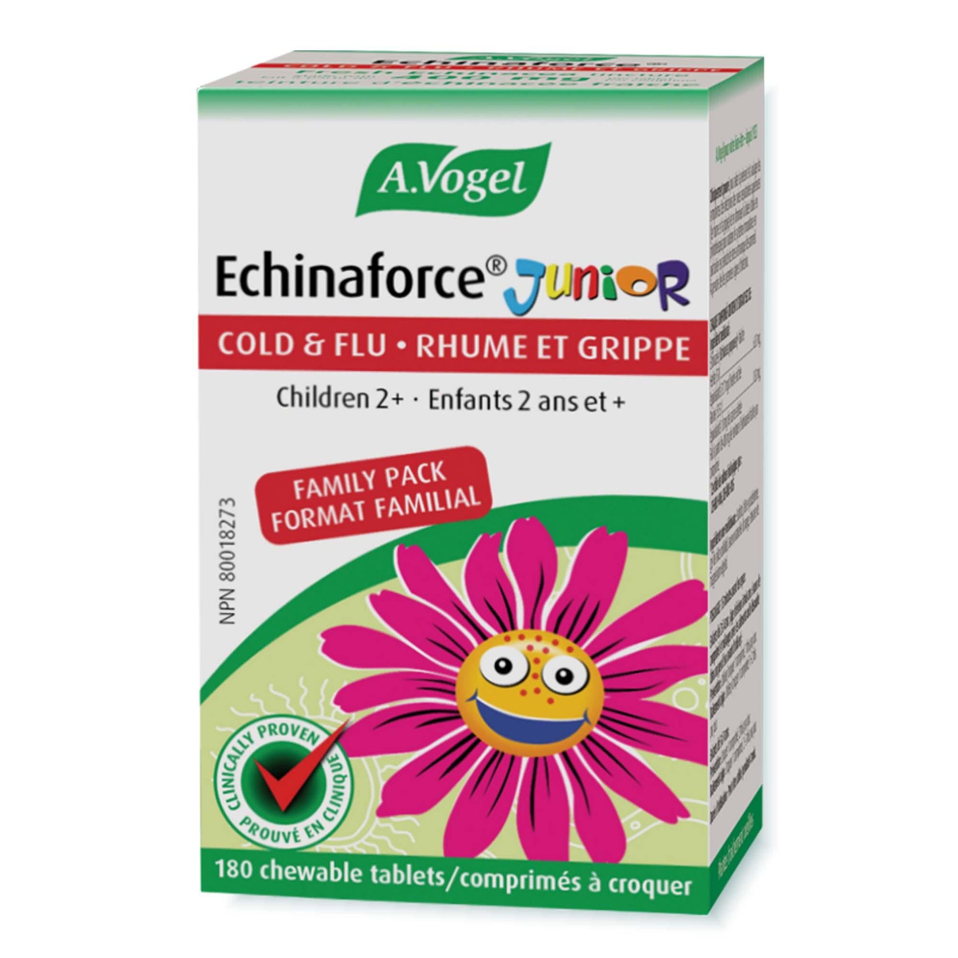 A. Vogel Echinaforce Junior 90 Tablets - Supports Immune System, Relieves And Reduces Duration Of Symptoms, Possesses Antibacterial And Anti-Inflammatory Properties, Helps Prevent Treat Colds And Flu