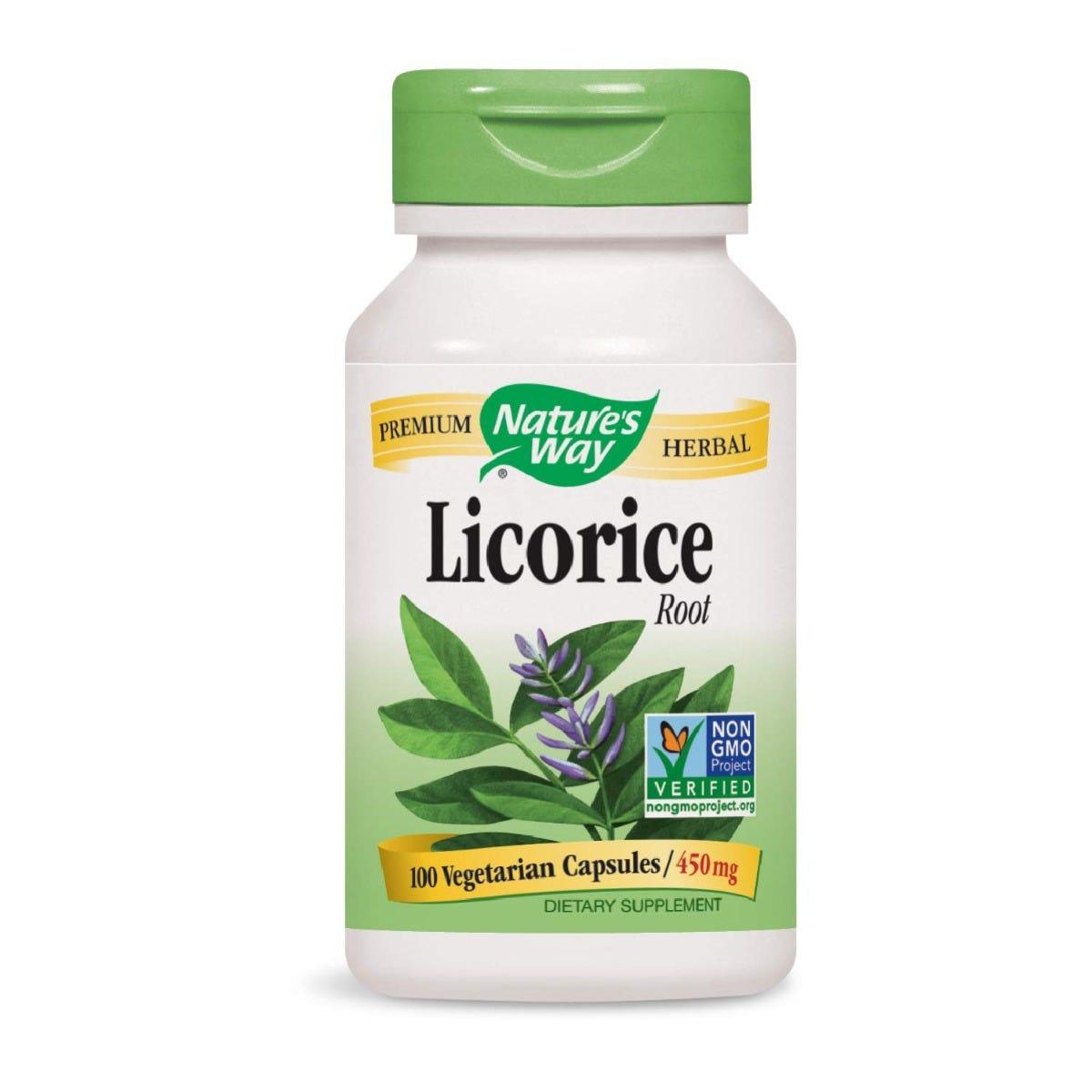 Nature's Way Licorice Root (Traditional Digestive Aid) - 100 Veg Capsules - Nature's Source Inc