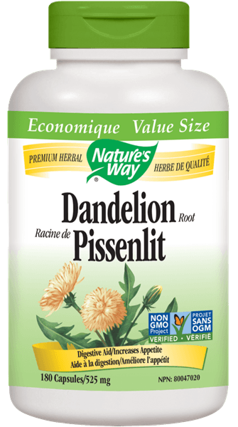 Nature's Way Dandelion Root 525mg 180 Capsules - Nature's Source Inc