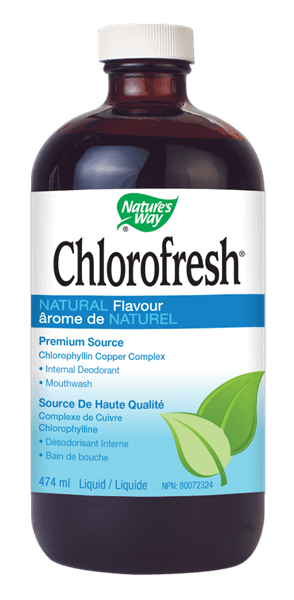 Nature's Way Chlorophyllin Copper Complex Liquid, Natural Flavour (Internal Deodorant) - 474 ml - Nature's Source Inc