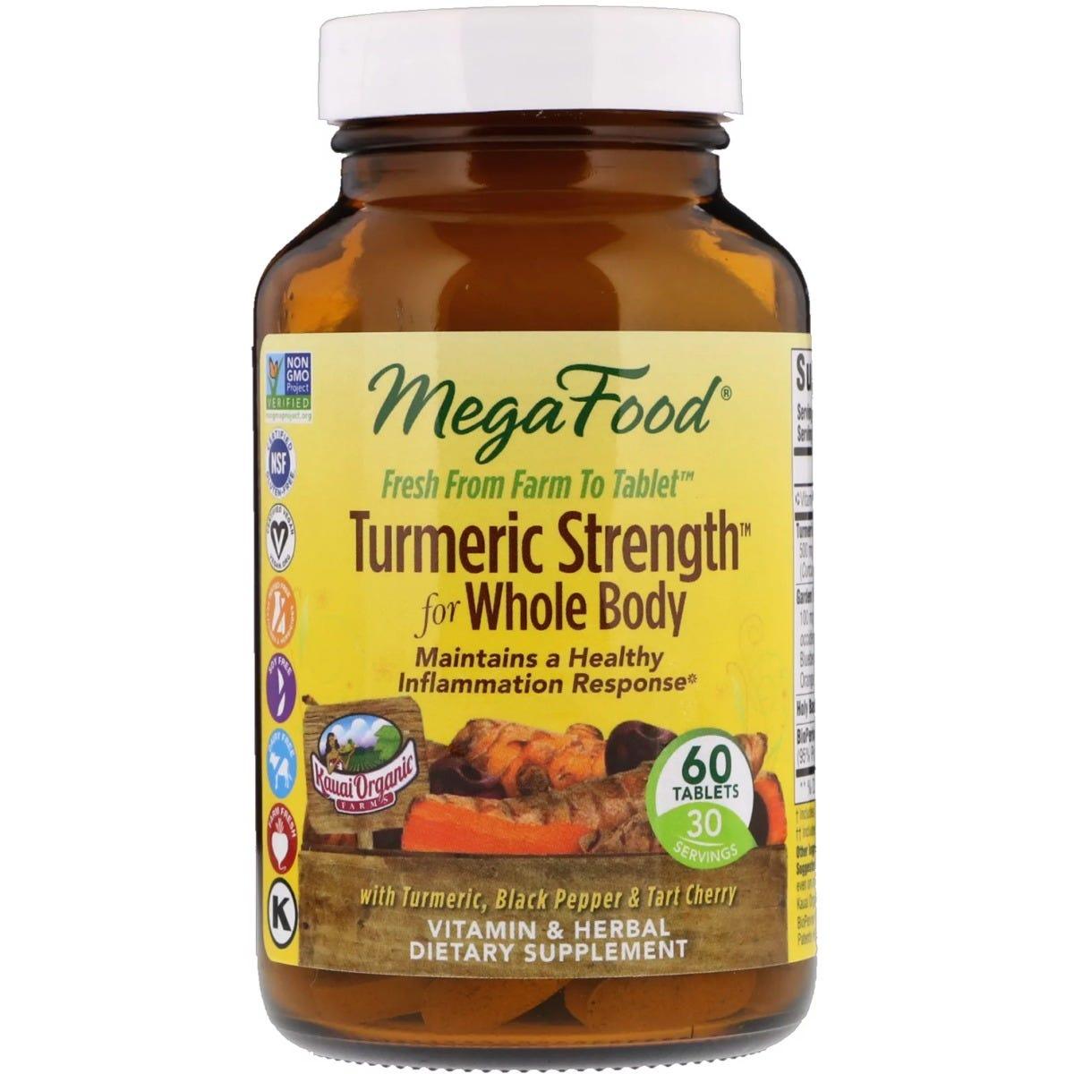 MegaFood Turmeric Strength 60 Tablets - Nature's Source Inc