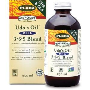 Flora Udo's Oil Omega 3 - 6 - 9 Blend +DHA - 250 ml - Nature's Source Inc