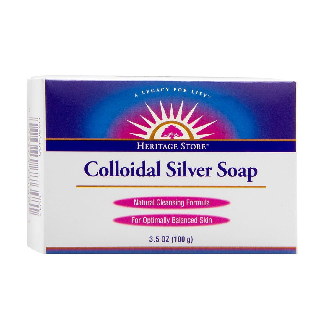 Heritage Store Colloidal Silver Bar Soap - 100g - Nature's Source Inc