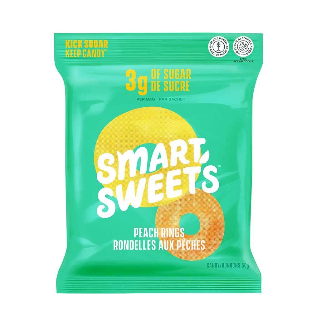 SmartSweet's Peach Rings Vegan Candy - 50g - Nature's Source Inc