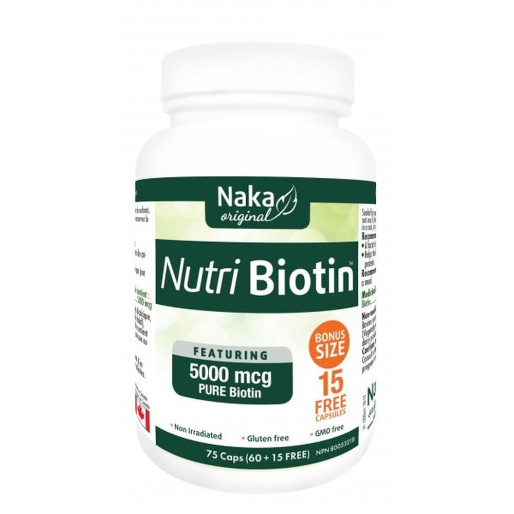 Naka Nutri Biotin 5000mcg 75 caps - Nature's Source Inc