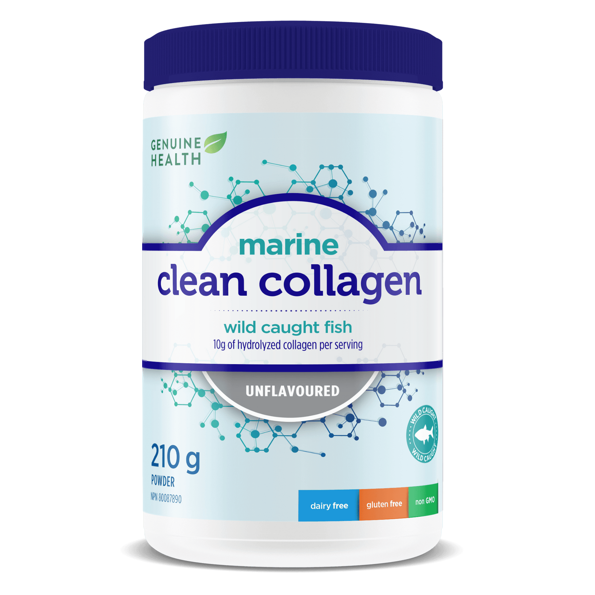 Genuine Health Marine Clean Collagen 210g - Supports Joint Bone And Gut Health, Promotes Stronger, Healthier Hair, Encourages Lean Muscle Growth, Helps Improve Skin Elasticity - Nature's Source Inc