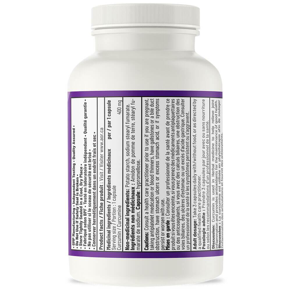 AOR Curcumin - 95, 400mg 90 Vegan Capsules - Nature's Source Inc