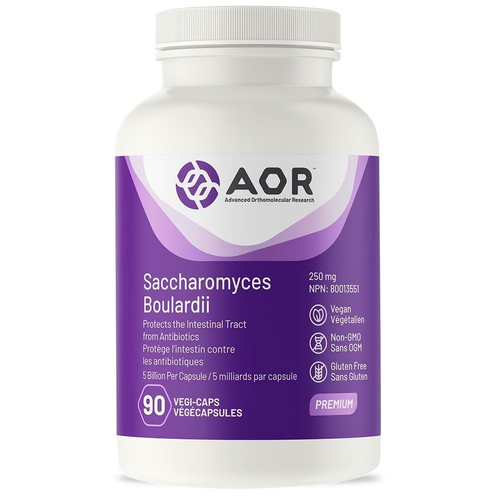 AOR Saccharomyces Boulardii 90 Vegan Capsules - Helps to Reduce the Risk of Antibiotic - associated Diarrhea and Clostridium Difficile Infection, Non - pathogenic Probiotic Yeast - Nature's Source Inc