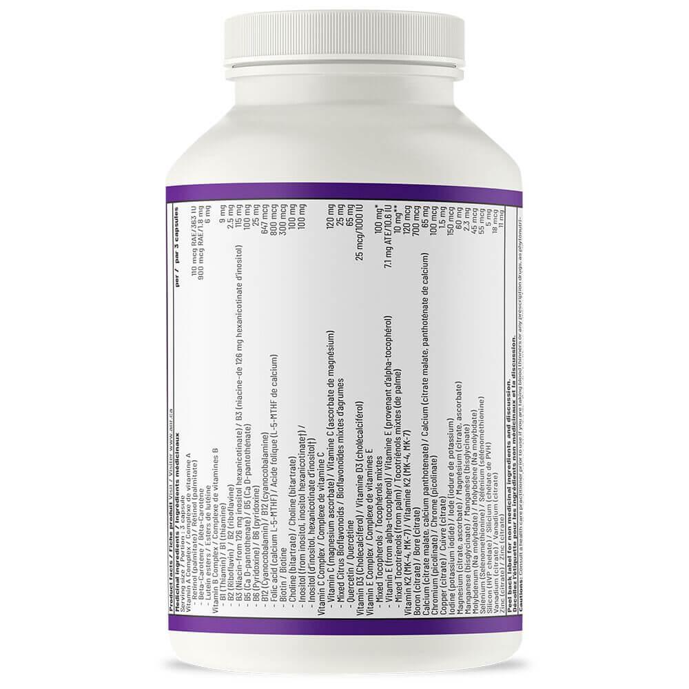 AOR Multi Basics 3, 309mg 180 Vegan Capsules - Optimal Forms for Digestion and Absorption, Maintenance of Good Health, Essential Vitamins & Minerals Supplement for Adults - Nature's Source Inc