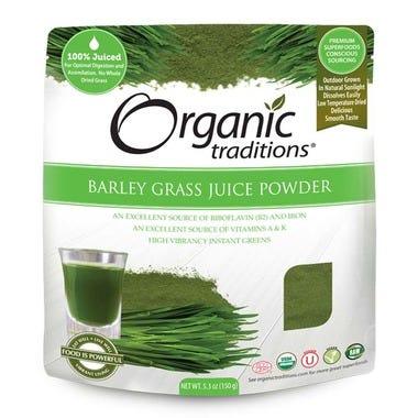 Organic Traditions Barley Grass Juice Powder - 150g - Nature's Source Inc