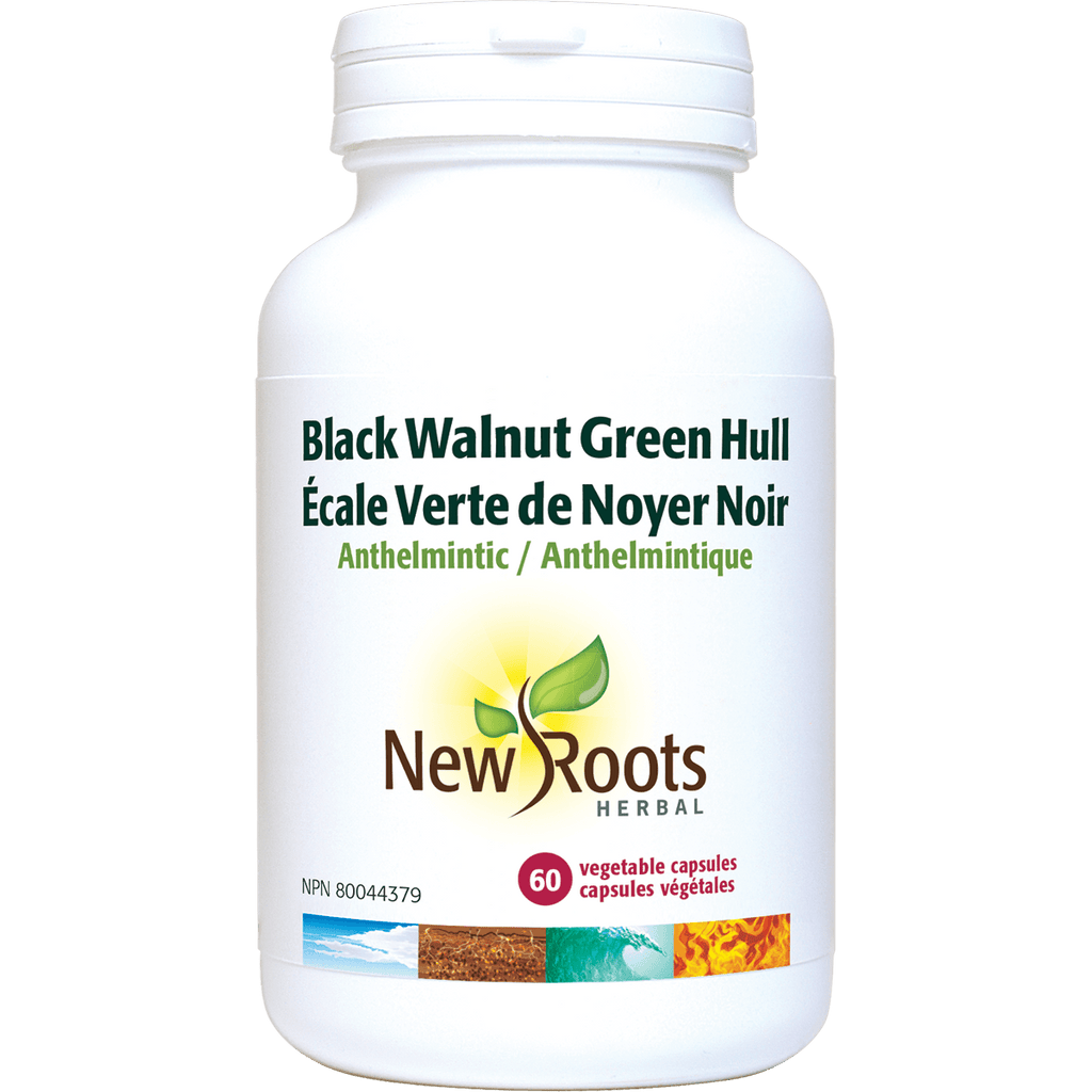 New Roots Black Walnut Hulls 60c - Nature's Source Inc