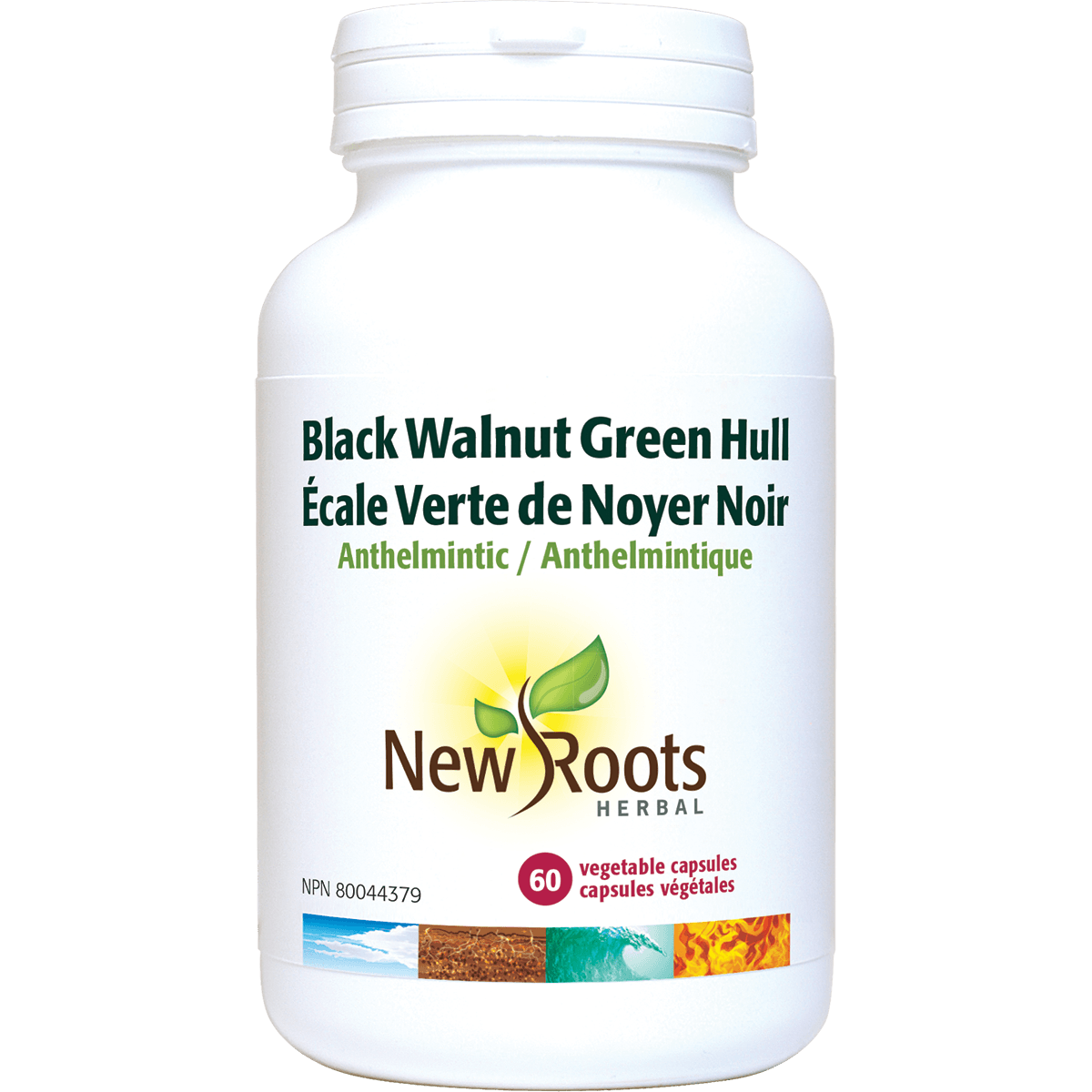 New Roots Black Walnut Hulls 60c - Nature's Source Inc