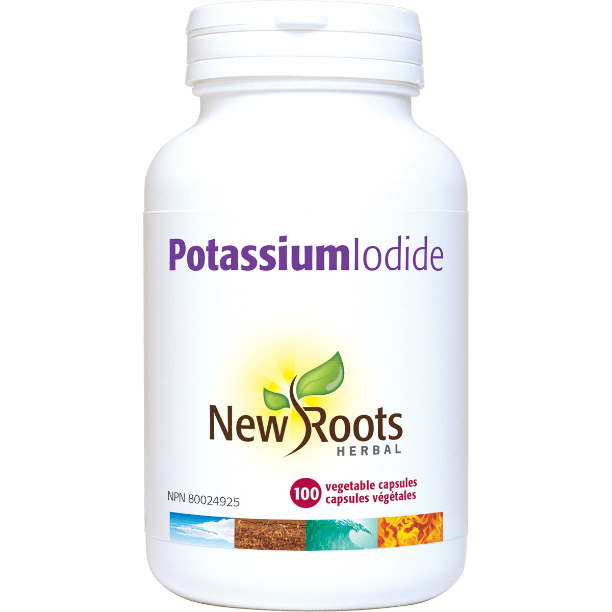 New Roots Herbal Potassium Iodide - 100 Veg Capsules - Nature's Source Inc