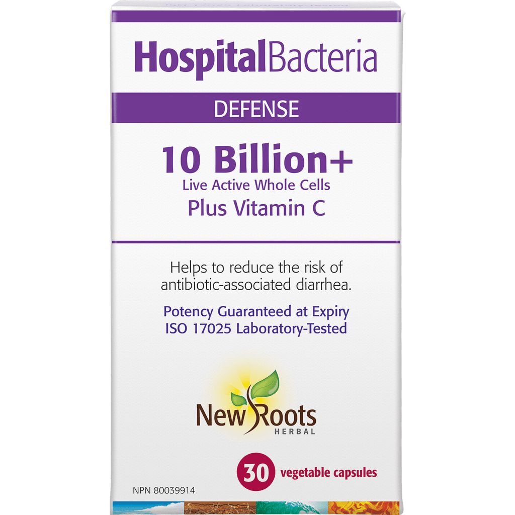 New Roots Hospital Bacteria Defense 10 Billion+ 30 Vegan Capsules - Nature's Source Inc