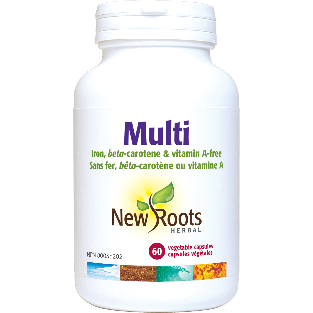 New Roots Herbal Multi (Vitamin & Mineral Formula) - 60 Veg Capsules - Nature's Source Inc
