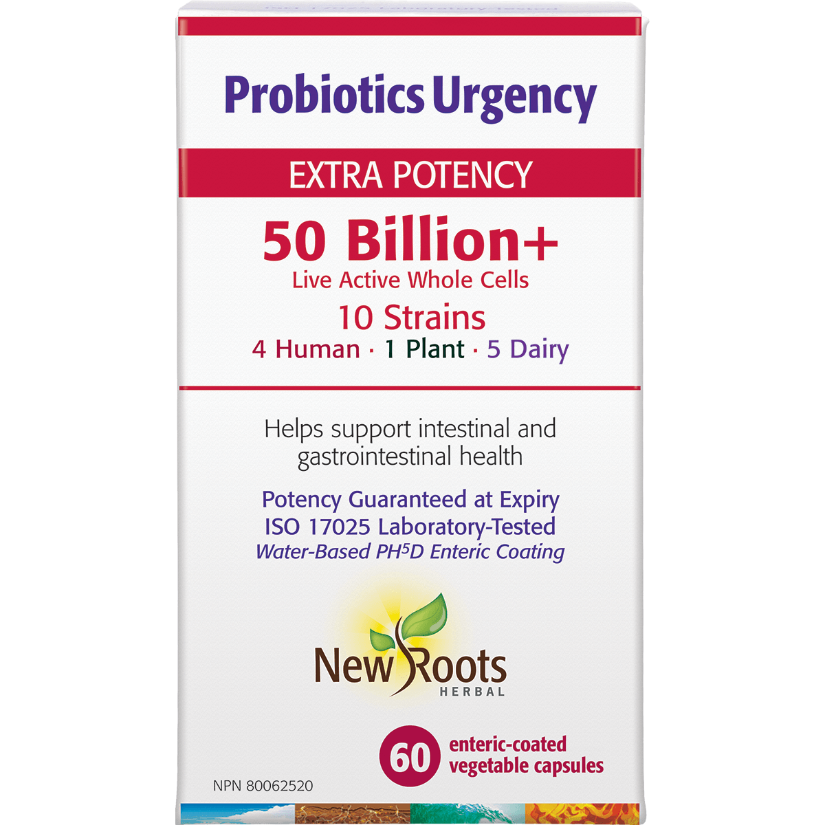 New Roots Probiotic Urgency 50 Billion 60C - Nature's Source Inc