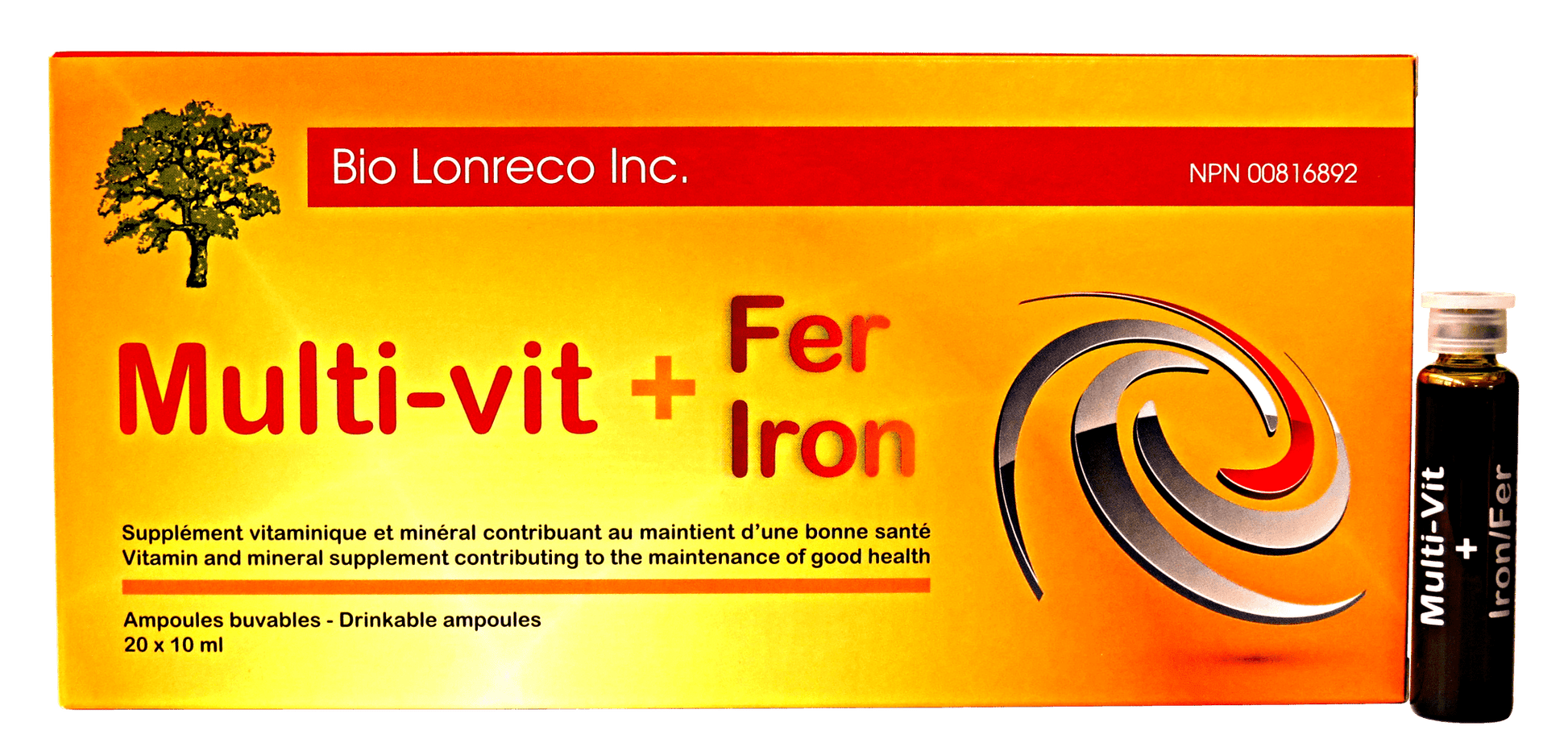 Bio Lonreco Multi - vit Iron 20x (10ml) - Nature's Source Inc