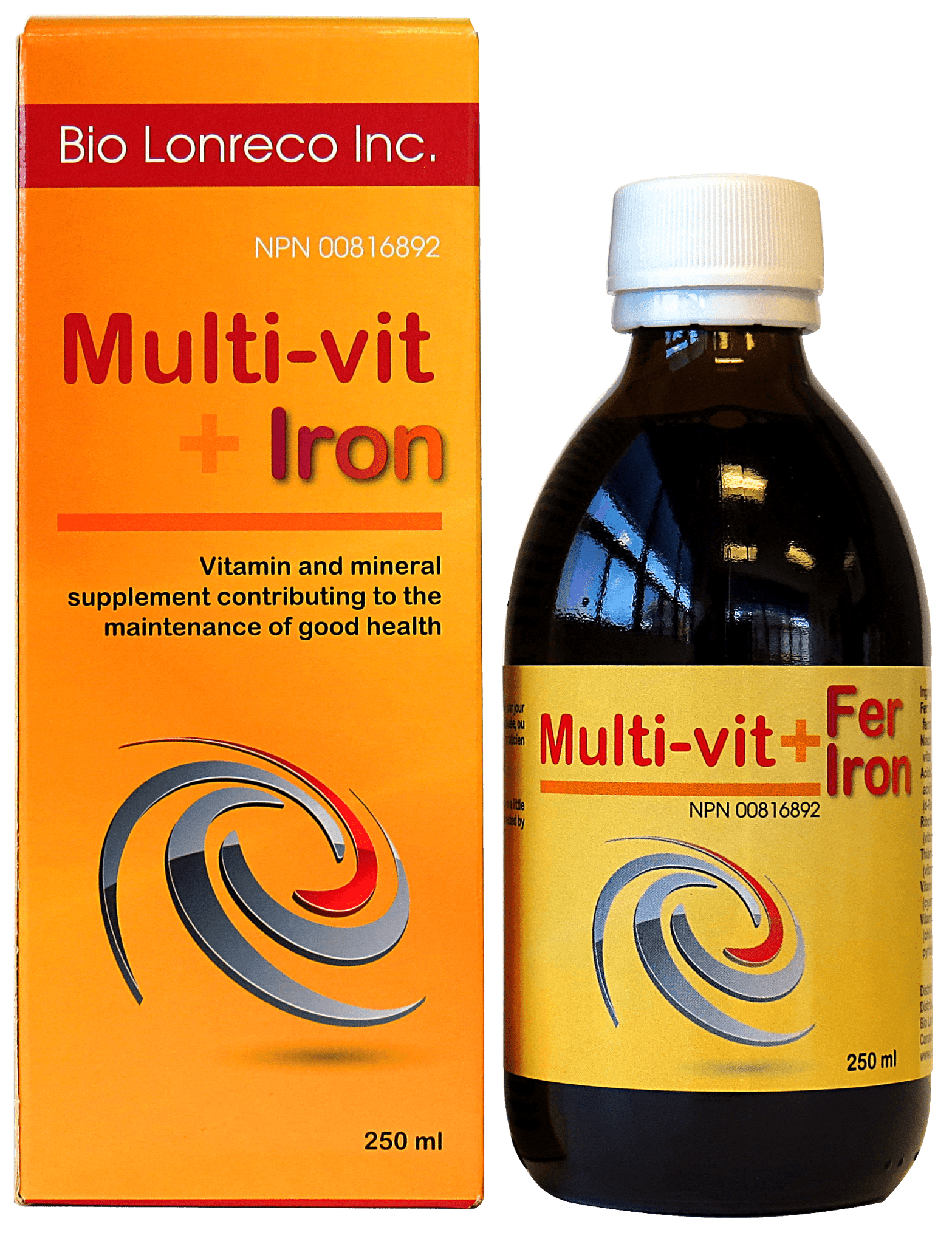 Bio Lorenco Multi - Vitamin + Iron Liquid 250 ml - Nature's Source Inc