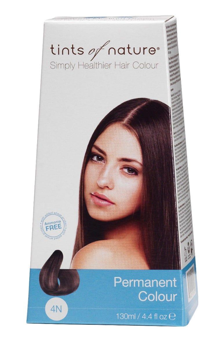 Tints of Nature 4N Natural Medium Brown Permanent Hair Color - 130ml - Nature's Source Inc