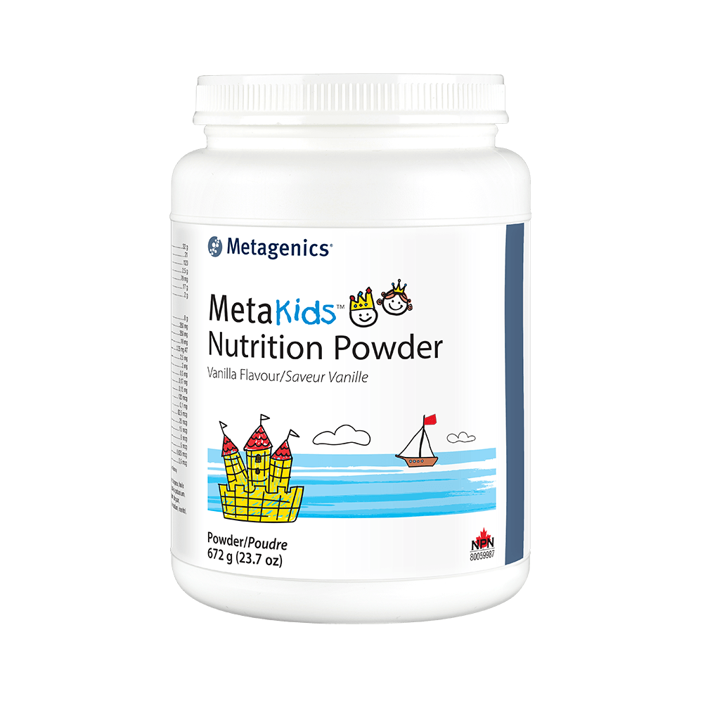 Metagenics Metakids Nutrition Powder Vanilla 672g - Protein Source for Good Health, Maintens Bones, Cartilage, Teeth, Gums, Eyesight, Skin, Membranes and Immune Function - Nature's Source Inc