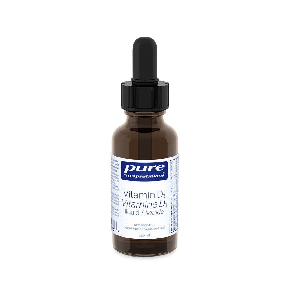 Pure Encapsulations Vitamin D3 Liquid - 22.5ml - Nature's Source Inc
