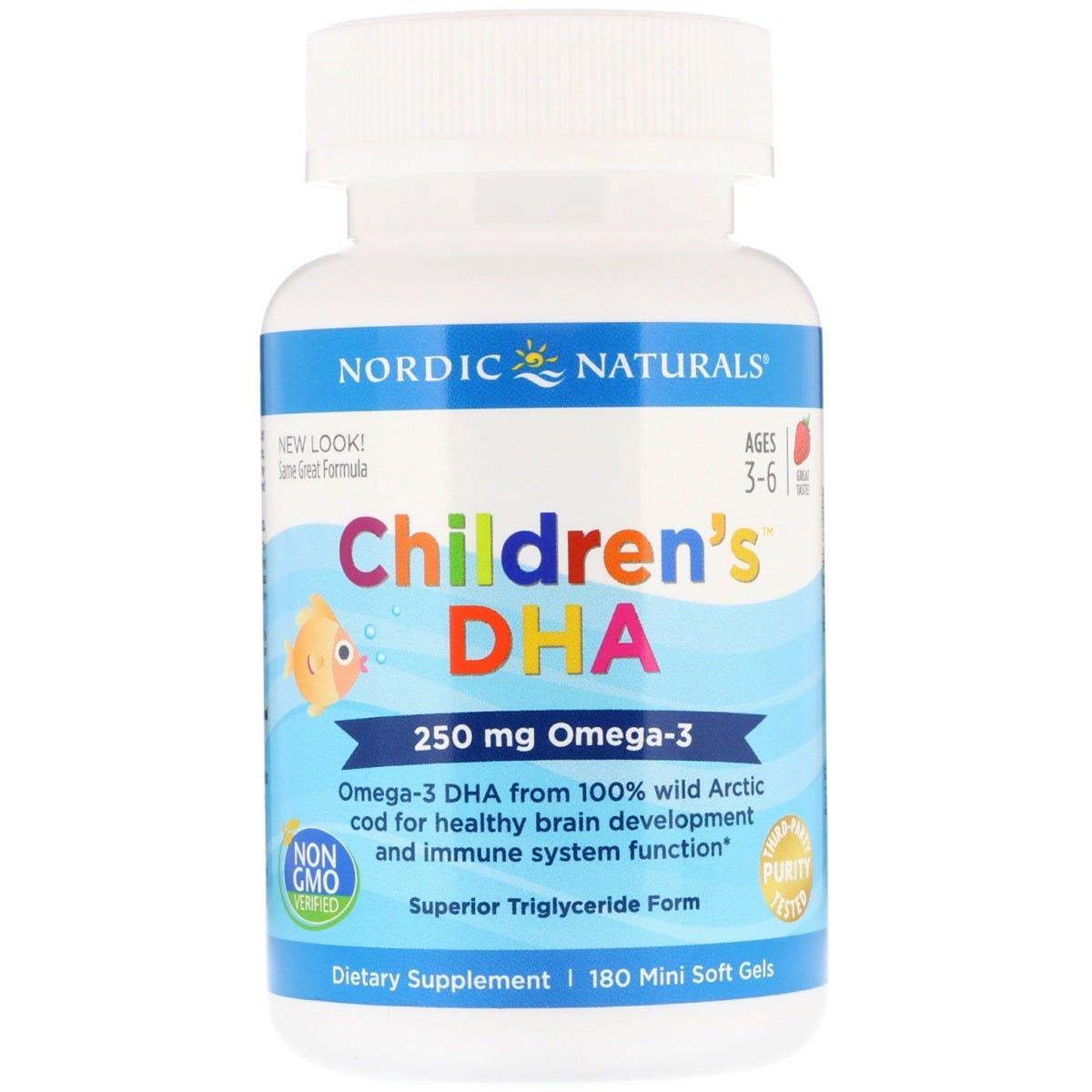 Nordic Pro DHA Junior Strawberry 180 Softgels - Nature's Source Inc