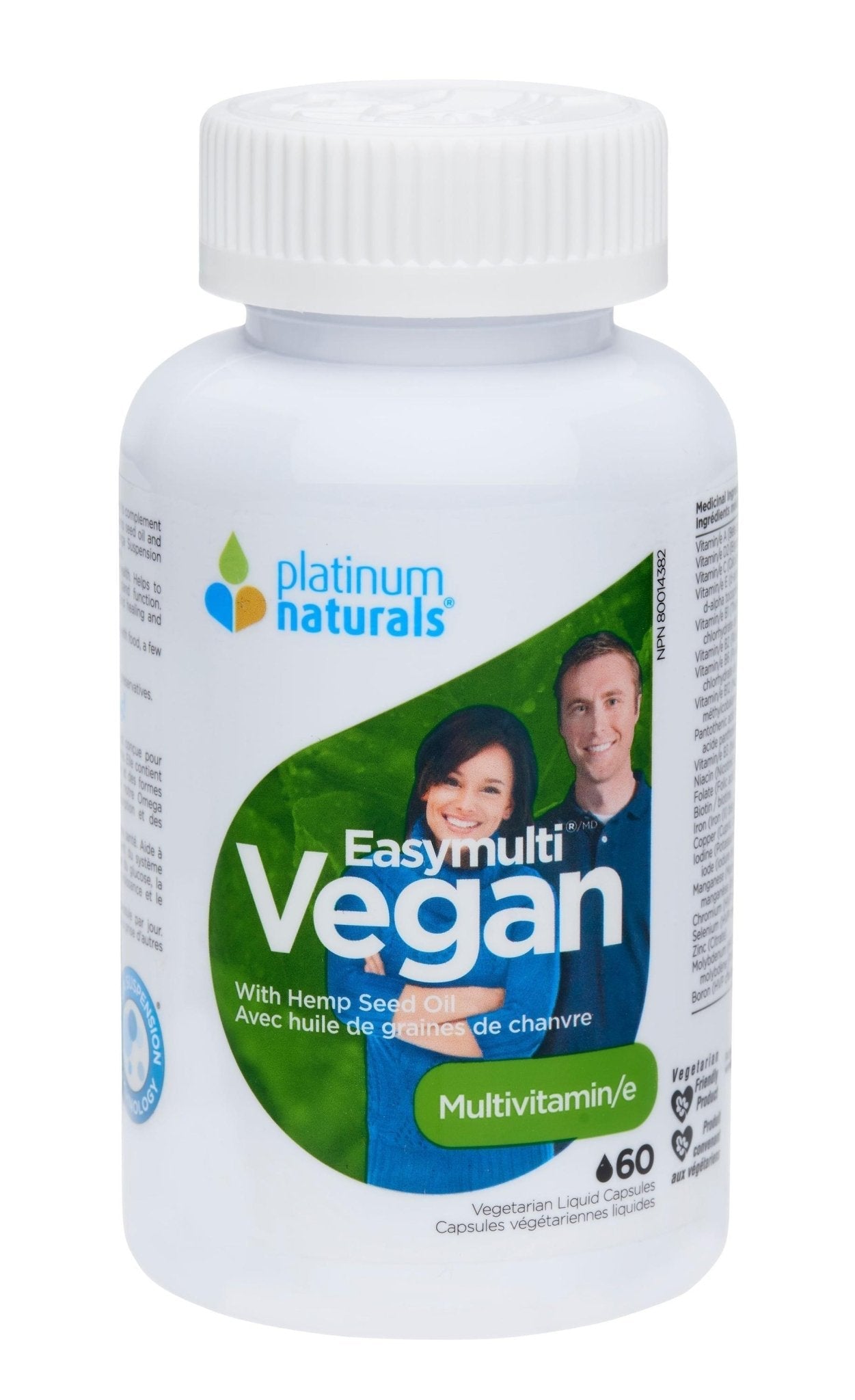 Platinum Naturals Easymulti Vegan (Multivitamin) - 60 Veg Capsules - Nature's Source Inc