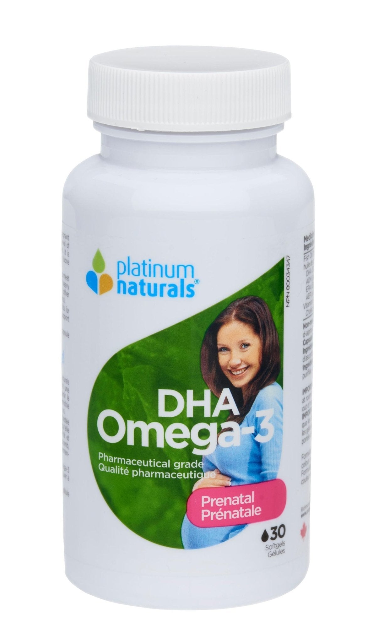 Platinum Naturals Prenatal Omega - 3 DHA 30 caps - Nature's Source Inc
