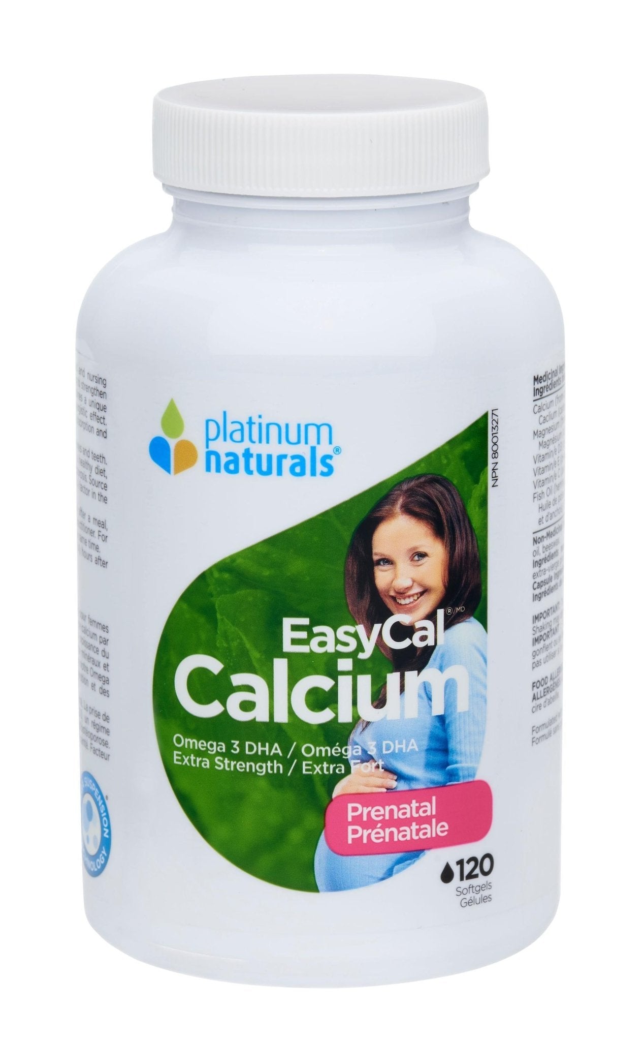 Platinum Naturals Prenatal EasyCal Calcium 120 caps - Nature's Source Inc