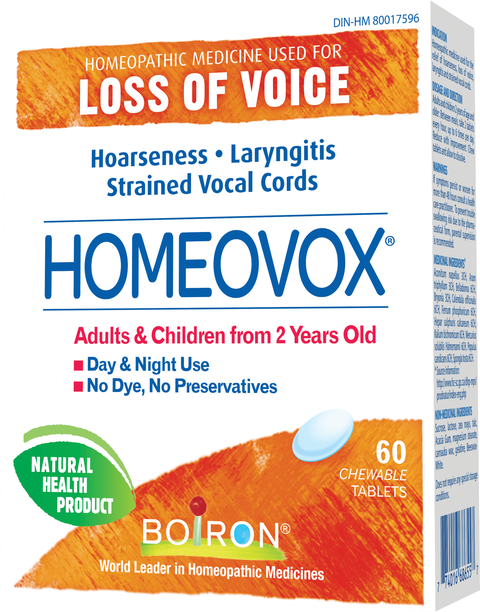 Boiron Homeovox 60'S - Nature's Source Inc