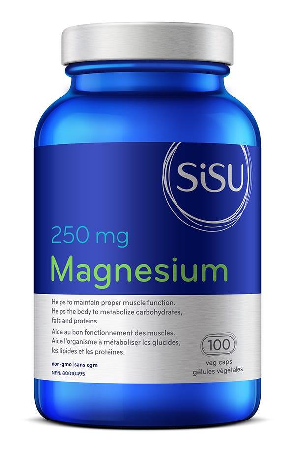 Sisu Magnesium 250mg 100 Veg Capsules - Nature's Source Inc