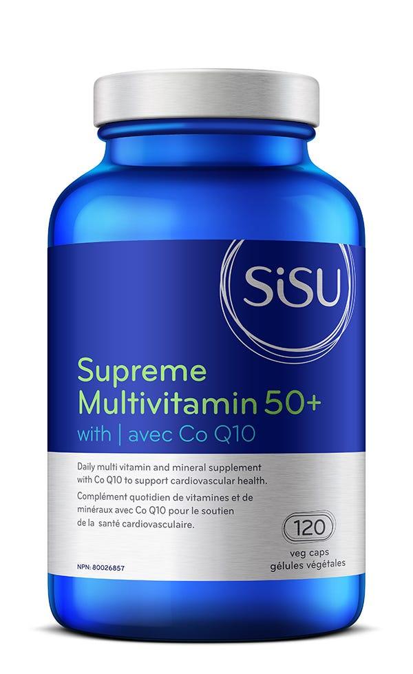 Sisu Supreme Multivitamin 50+ with Avec CoQ10 120 Veg Capsules - Nature's Source Inc