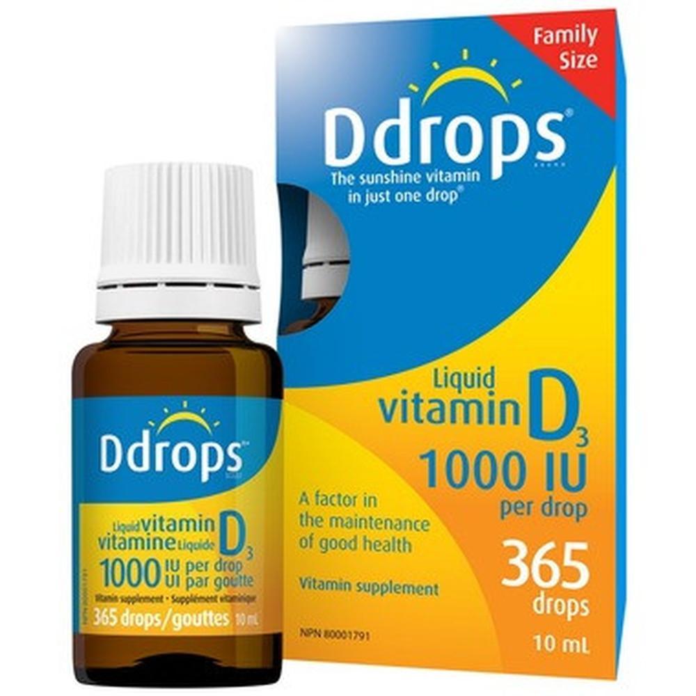 Ddrops 1000IU 365 drops - Nature's Source Inc
