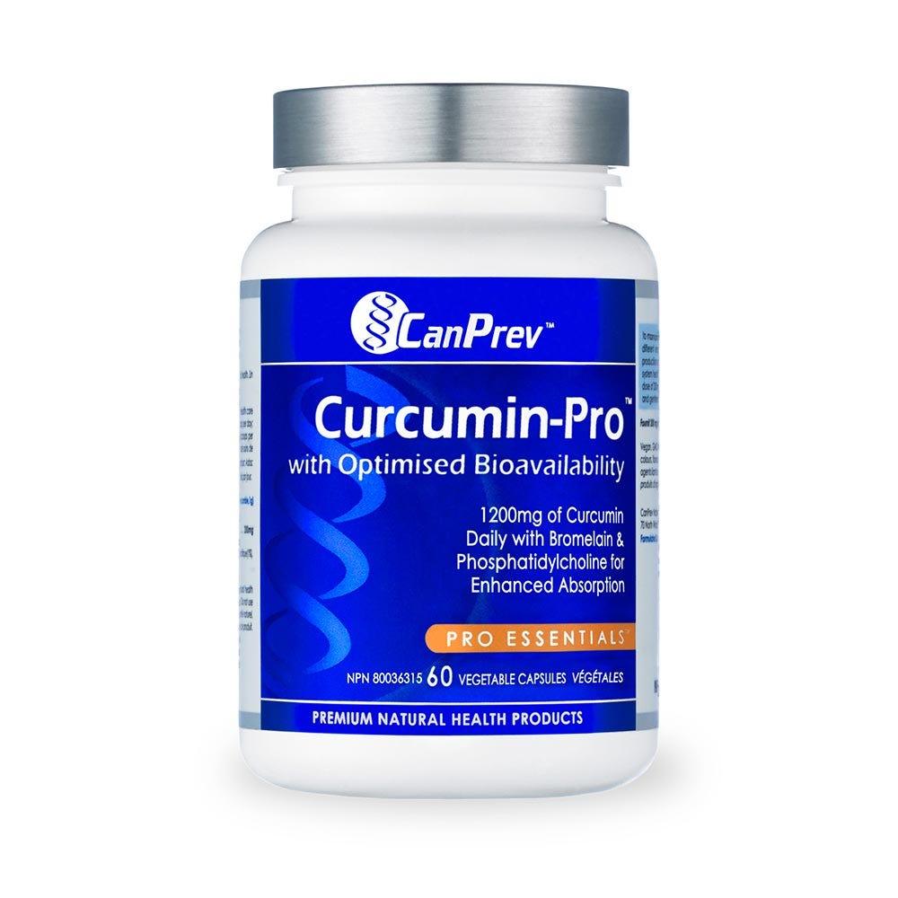 CanPrev Curcumin Pro 1200mg, 60 Vegan Capsules - Relieves Joint Inflammation, Enhanced Absorption - Nature's Source Inc