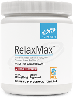Xymogen RelaxMax Cherry Drink Mix, 234g - Neurotransmitter & Hormone Support, Promotes Stress Resiliency, Mood Support Supplement - Nature's Source Inc